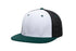 Pacific Headwear Premium M2 Performance Trucker Flexfit® Cap (ES341), Color 'WhiteBlackDarkGreen'
